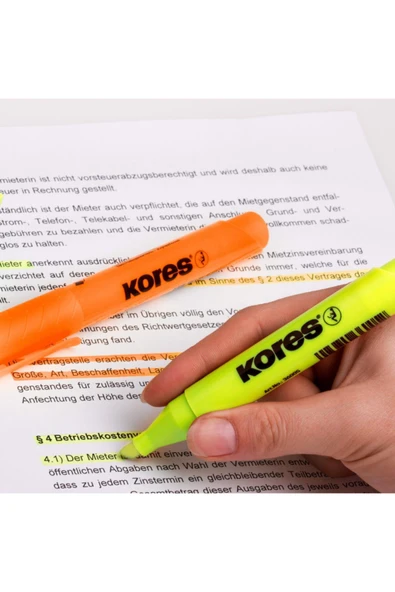 KORES FOSFORLU KALEM HIGH LINER PLUS SARI - 3