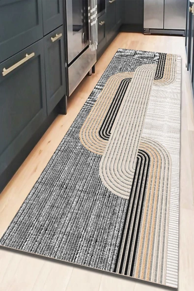 Dijital Baskı Halı, Çizgili Halı, Makinede Yıkanabilir, Salon Halısı, Yolluk, Çeyizlik - 2