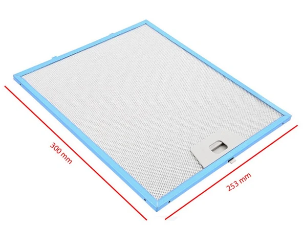 Davlumbaz Filtresi 253x300 Aspiratör Tel Filtre 2'li  Ön Kısım Tek Tırnak, Arka Kısım Tırnaksız - Resim 2