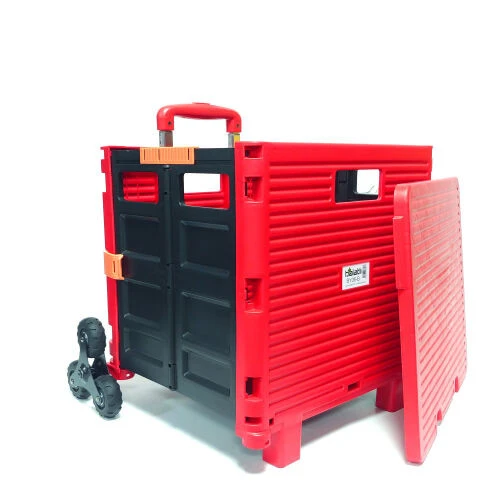 Balatlı Katlanabilir Portatif Merdiven Çıkabilen Market ve Pazar Taşıma Arabası