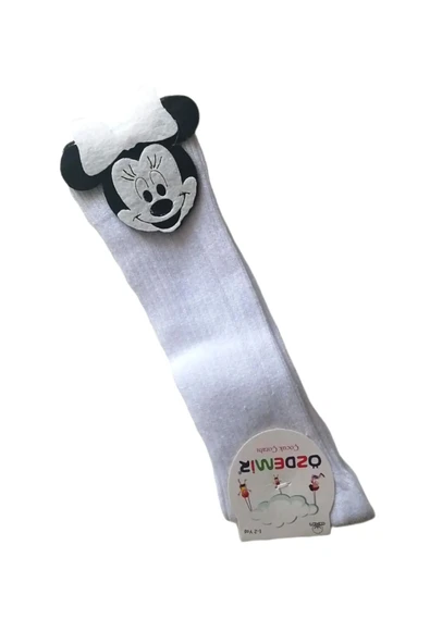 Süper Kalite Kız Çocuk Keçe Mickey Mouse Aksesuarlı Kokulu Çocuk Çorap