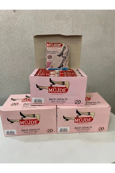 Ince Diz Altı Çorap 24'lü 500 Siyah