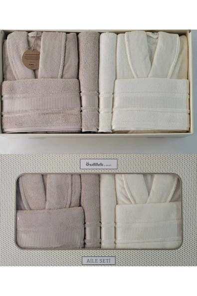 ÖZDİLEK COLOURİST BORNOZ TAKIMI AİLE SETİ %100 PAMUK/COTTON