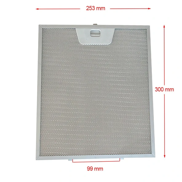 Davlumbaz Filtresi 253x300 Aspiratör Tel Filtre 2'li  Ön Kısım Tek Tırnak, Arka Kısım Tırnaksız - Resim 3