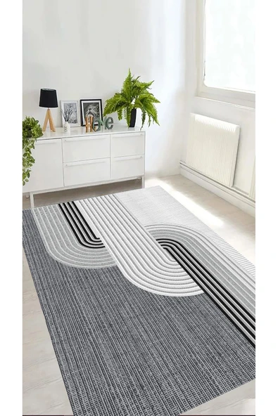 Dijital Baskı Halı, Çizgili Halı, Makinede Yıkanabilir, Salon Halısı, Yolluk, Çeyizlik - Resim 4