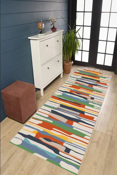 Dijital Baskı Salon Halısı, Renkli Halı, Koridor Halısı, Kaymaz Halı, Balkon Halısı, Yolluk, Kaymaz, - Resim 2