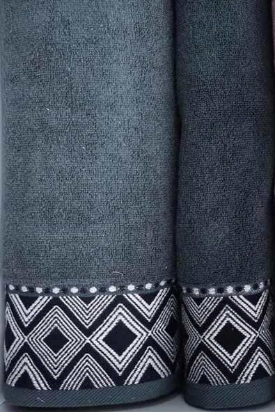 Snazzy Best Set (Hamam Takımı) Antrasit-Pembe - 2