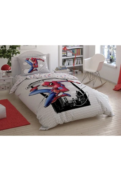 Lisanslı Disney Spiderman Cloudy Lisanslı Tek Kişilik Nevresim Takımı