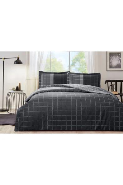 Nera Tek Kişilik Lastikli Çarşaf Nevresim Takımı - Resim 4