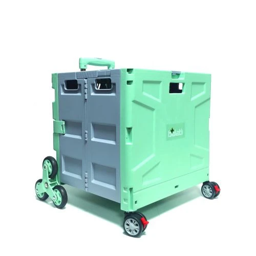 Balatlı Katlanabilir Portatif Merdiven Çıkabilen Market ve Pazar Taşıma Arabası - 3