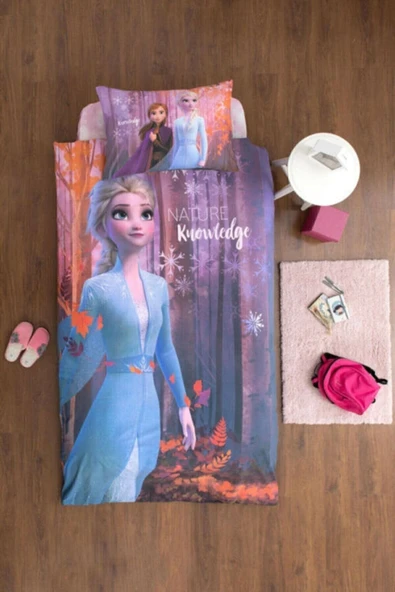 Frozen Nature Tek Kişilik Disney Lisanslı Çocuk Nevresim Takımı - 4