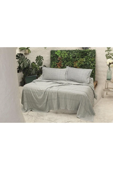 River Rhine %100 Pamuklu Fitted Çarşaflı Tek Kişilik Pike Takımı 170x230 Cm