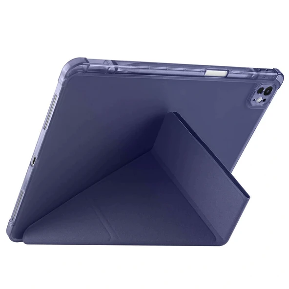 iPad Air 13 2024 Kılıf Tri Folding Kalem Bölmeli Standlı Kılıf - Resim 3