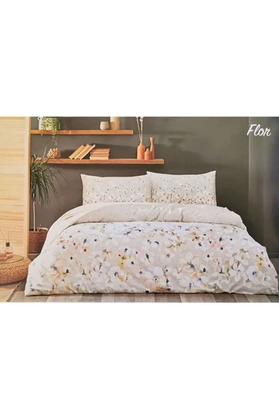Flor nev Tek Kişilik Nevresim Takımı - Sarı