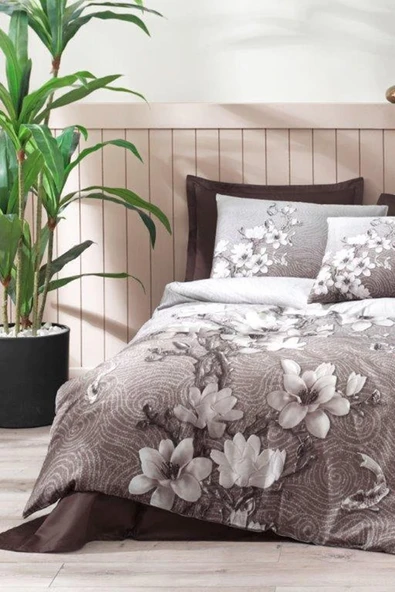 Ochiba Nevresim Takımı Çift Kişilik Kahve - 3