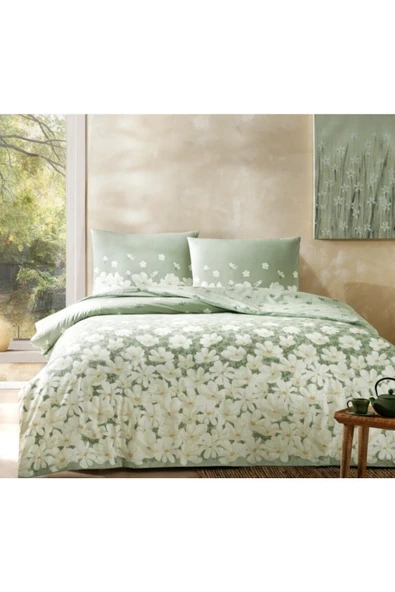 Ranforce Çift Kişilik Nevresim Takımı April Lastiksiz 200 Cm X 220 Cm ürün görseli 1