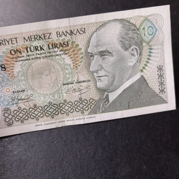 Escoines Koleksiyon 3996367e21c87e6c0f 7.Emisyon 10türk lirası güzel numara B19 244448 CA eski para - 3