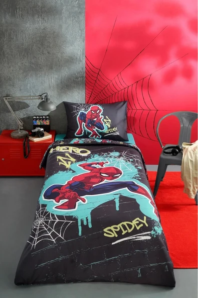 Özdilek Disney Spiderman Street Tek Kişilik Nevresim, Tek Parça