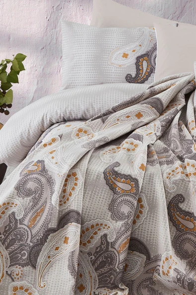 Antique Kahve Çift Kişilik Pamuklu Pike Takımı