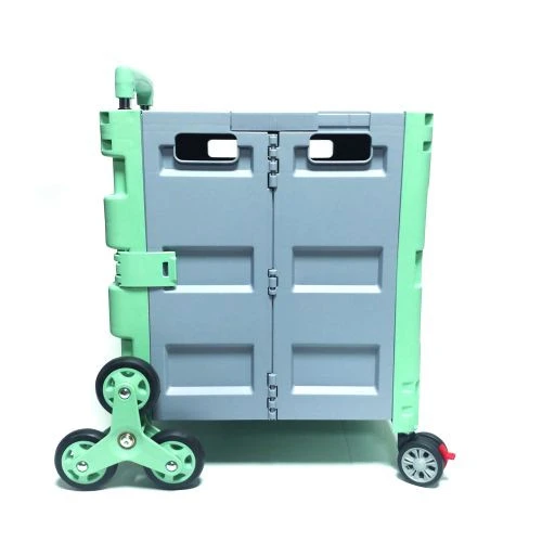 Balatlı Katlanabilir Portatif Merdiven Çıkabilen Market ve Pazar Taşıma Arabası - 4