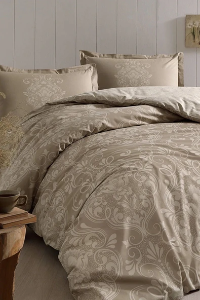 Özdilek Çift Kişilik Ranforce Nevresim Takımı Antico Bej - Resim 2