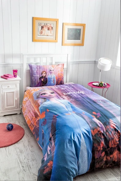 Frozen Nature Tek Kişilik Disney Lisanslı Çocuk Nevresim Takımı - 2