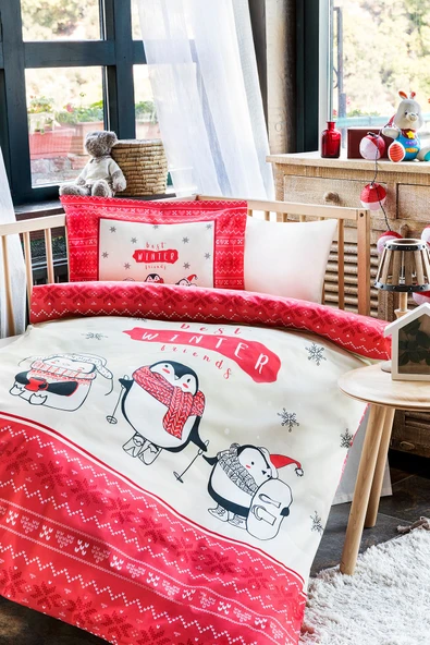 Winter Friend Kışlık Flanel Bebek Nevresim Takımı