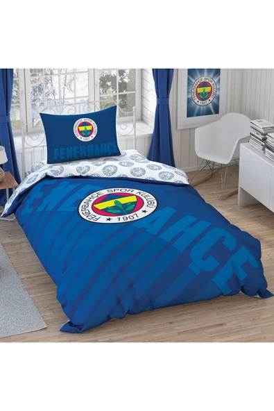 Fenerbahçe Lacivert Logo Pamuk Nevresim Takımı