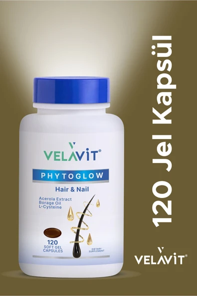 VELAVİT Phytoglow Hair & Nail 120 Soft Jel Kapsül