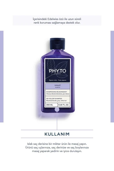 PHYTO Purple Turunculaşma Karşıtı Mor Şampuan 250ml - 2
