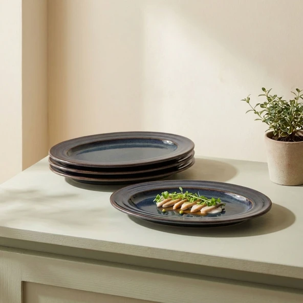 GÜRAL PORSELEN Valeron 2 Adet 29 Cm Kayık Tabak Reaktif  Oasis Vr 1131 - Resim 5