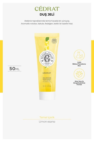 ROGER&GALLET Cétrat Edt Limonsu Odunsu Parfüm 100ml & Duş Jeli & Sabun 3lü Avantaj Seti - 3