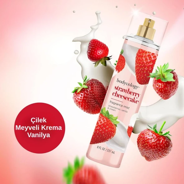 Bodycology Strawberry Cheesecake Fragrance Çilekli Kadın Vücut Spreyi - Resim 2
