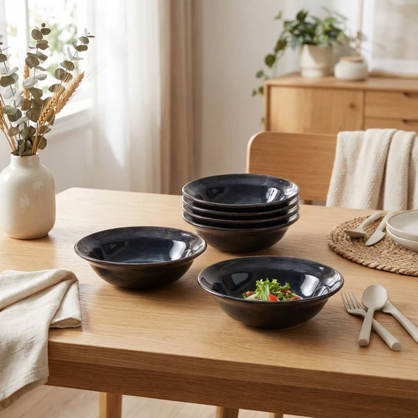 GÜRAL PORSELEN Valeron 6 Adet 15 Cm Çorba Kasesi Reaktif Oasis Vr 1131 ürün görseli 1