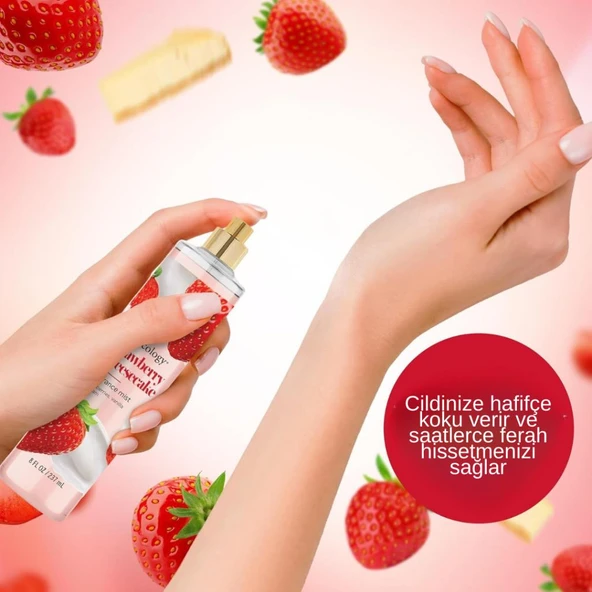 Bodycology Strawberry Cheesecake Fragrance Çilekli Kadın Vücut Spreyi - Resim 3