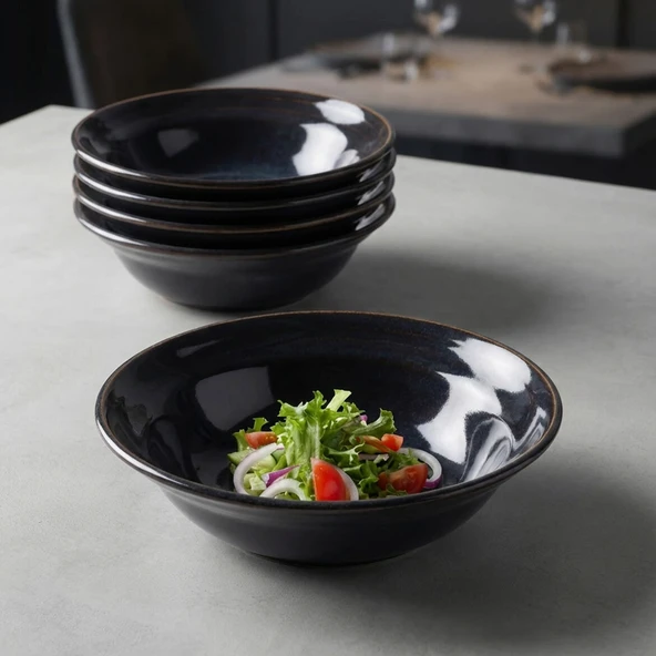 GÜRAL PORSELEN Valeron 6 Adet 15 Cm Çorba Kasesi Reaktif Oasis Vr 1131 - Resim 7