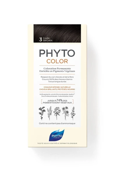 PHYTO Phytocolor 3 Koyu Kestane Amonyaksız Kalıcı Bitkisel Saç Boyası - 5