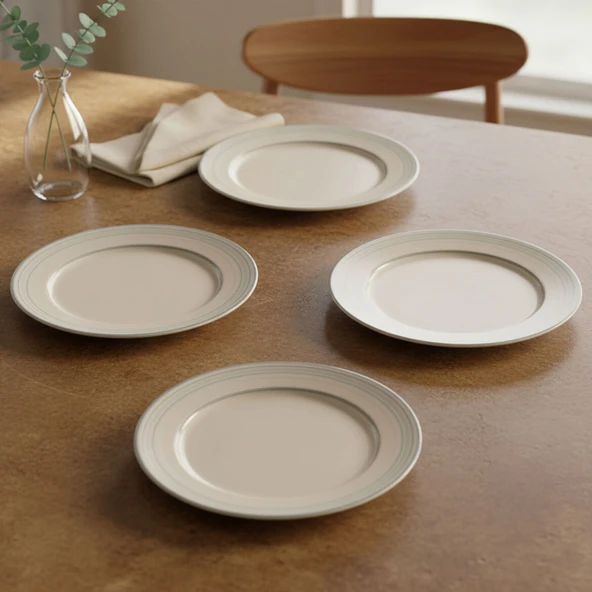 GÜRAL PORSELEN Valeron 6 Adet 20 Cm Pasta Tabağı Reaktif Agate  969 ürün görseli 1