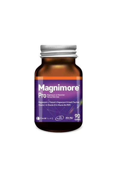 MAGNİMORE Pro Magnezyum Ve Vitaminler Takviye Edici Gıda 90 Kapsül 8680133001628