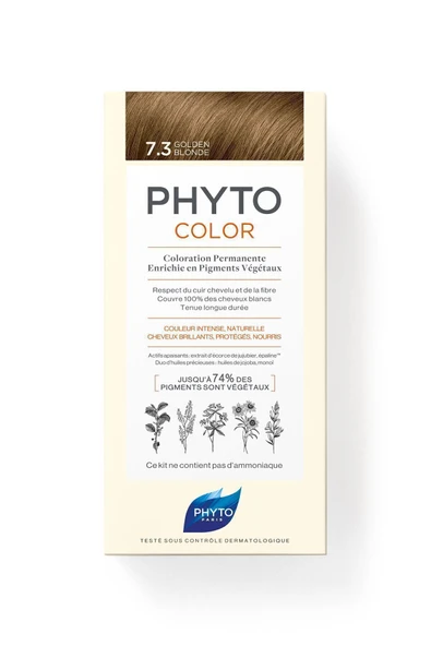 PHYTO Phytocolor 7.3 Kumral Dore Amonyaksız Kalıcı Bitkisel Saç Boyası - 5