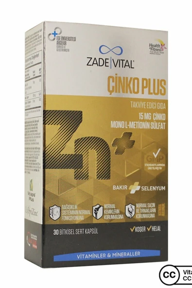 ZADE VİTAL Çinko Plus 30 Kapsül