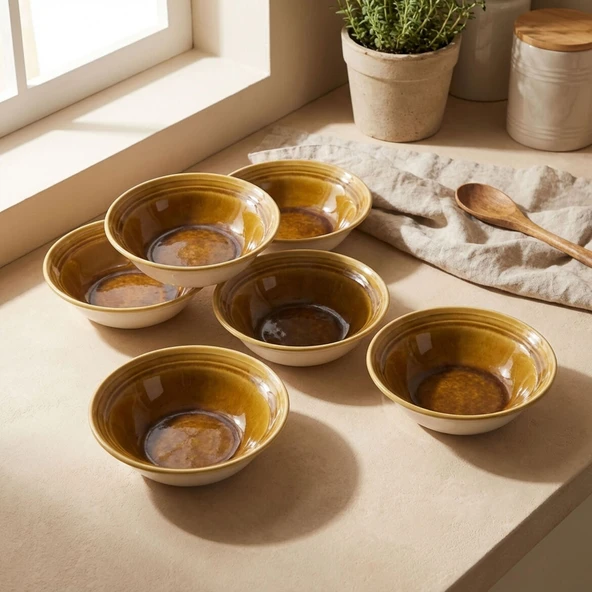 GÜRAL PORSELEN Valeron 6 Adet Çorba Kasesi Reaktif Saura Vr 137 ürün görseli 1