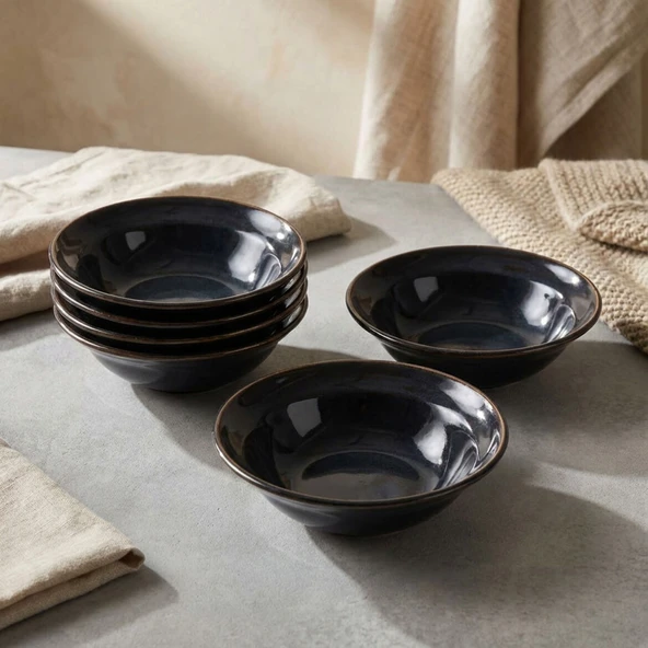 GÜRAL PORSELEN Valeron 6 Adet 15 Cm Çorba Kasesi Reaktif Oasis Vr 1131 - Resim 4