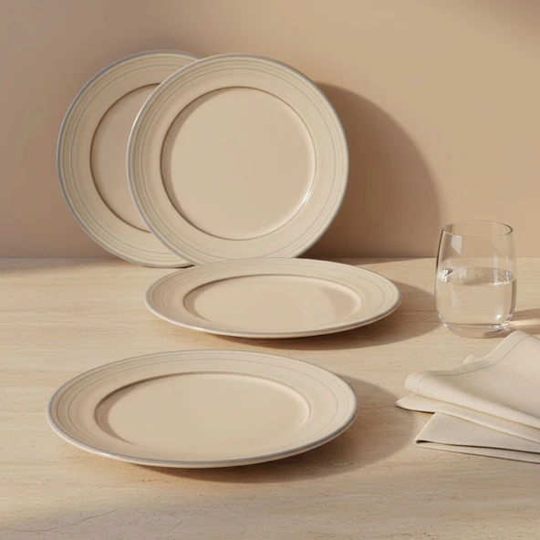 GÜRAL PORSELEN Valeron 6 Adet 27 Cm Servis Tabağı Reaktif Agate Vr 969 - Resim 3