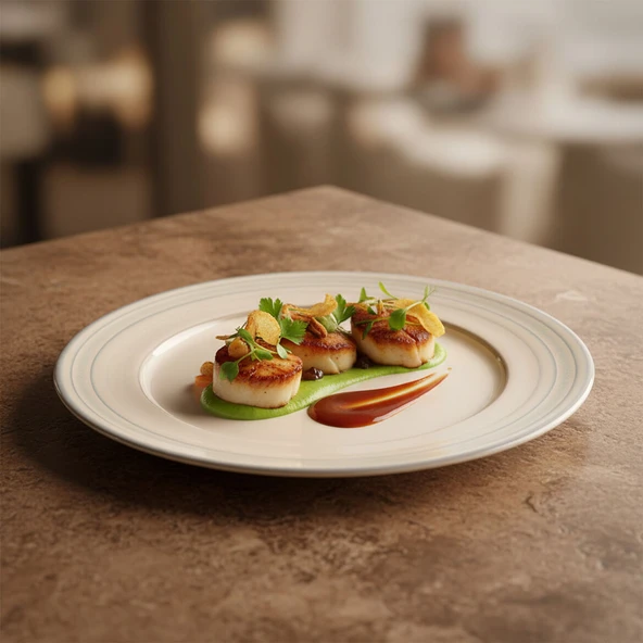 GÜRAL PORSELEN Valeron 6 Adet 27 Cm Servis Tabağı Reaktif Agate Vr 969 - Resim 7