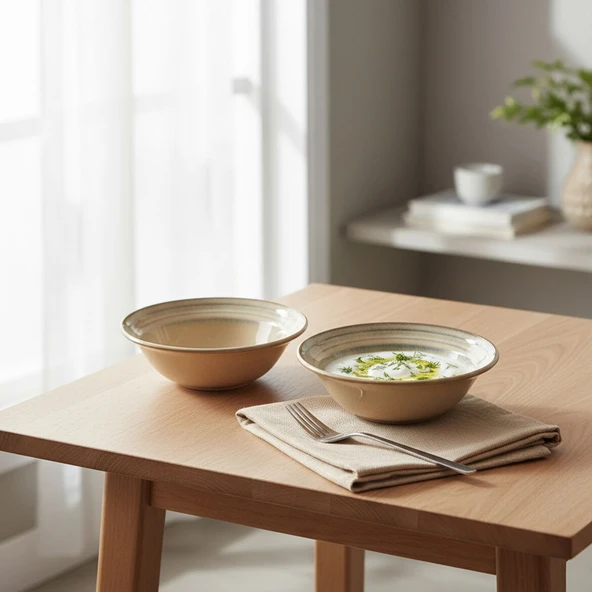 GÜRAL PORSELEN Valeron 6 Adet 15 Cm Çorba Kasesi Reaktif Agate   969 ürün görseli 1