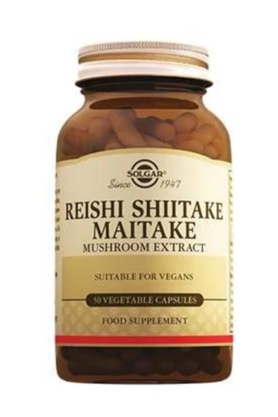SOLGAR Reishi Shiitake Maitake Mushroom Extract 50 Kapsül