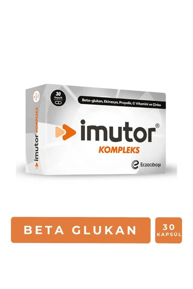 IMUTOR Kompleks 30 Kapsül - Beta Glukan, Ekinezya, Propolis, C Vitamini, Çinko