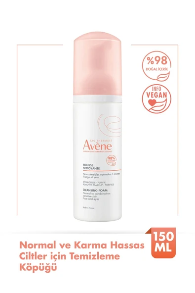 AVENE Normal ve Karma Hassas Ciltler için Temizleme Köpüğü 150 ml