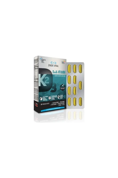 ZADE VİTAL D3 K2 Vitamini 30 Kapsül